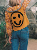 Smiley Round Neck Sweater Vest