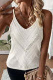 Openwork Spaghetti Strap Knit Vest