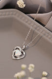 Opal Heart Pendant Necklace