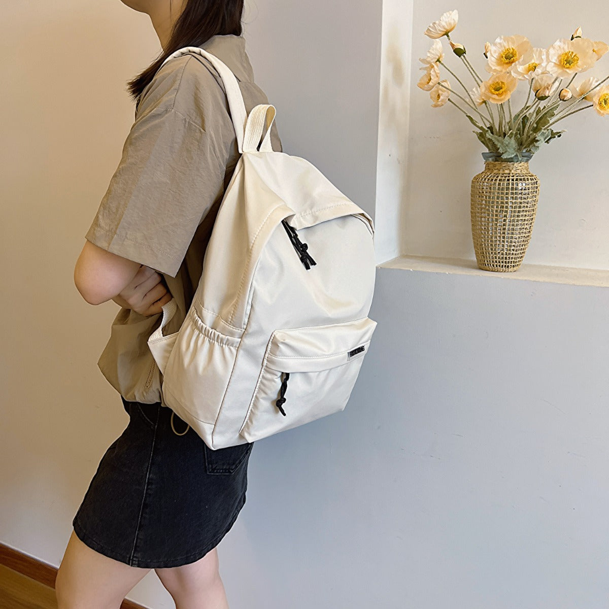 Adjustable Strap Cloth Large Backpack Bag