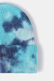 Tie-Dye Cuffed Rib-Knit Beanie Hat