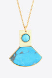 18K Gold Plated Turquoise Pendant Necklace