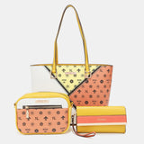 Nicole Lee USA 3-Piece Color Block Handbag Set