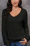 V-Neck Drop Shoulder Sweater