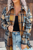 Plaid Collared Neck Long Sleeve Shirt