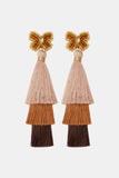 Triple-Layer Tassel Dangle Earrings