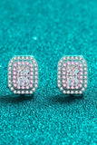 1 Carat Moissanite and Zircon Contrast Geometric Stud Earrings