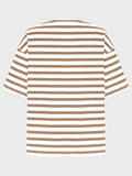 Striped Round Neck Half Sleeve T-Shirt