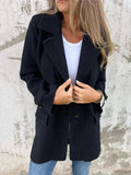 Full Size Single-Breasted Long Sleeve Jacket