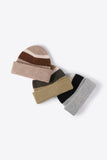 Tricolor Cuffed Knit Beanie