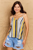 OOTD Make It Work Striped Scalloped Cami