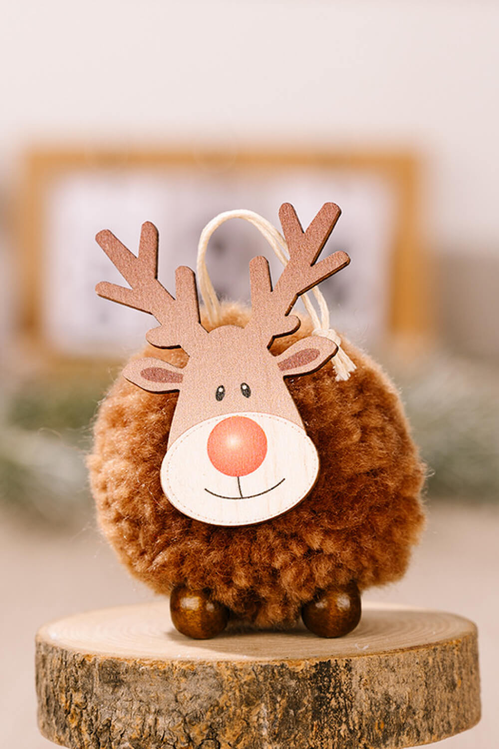 4-Pack Christmas Sherpa Reindeer Hanging Widgets