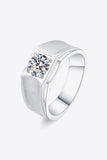 1 Carat Moissanite Wide Band Ring