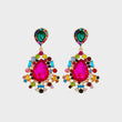 Teardrop Shape Rhinestone Alloy Dangle Earrings