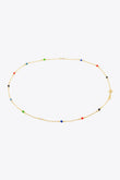 18K Gold-Plated Multicolored Bead Necklace