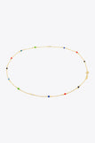 18K Gold-Plated Multicolored Bead Necklace