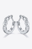 Moissanite Twisted Platinum-Plated Earrings