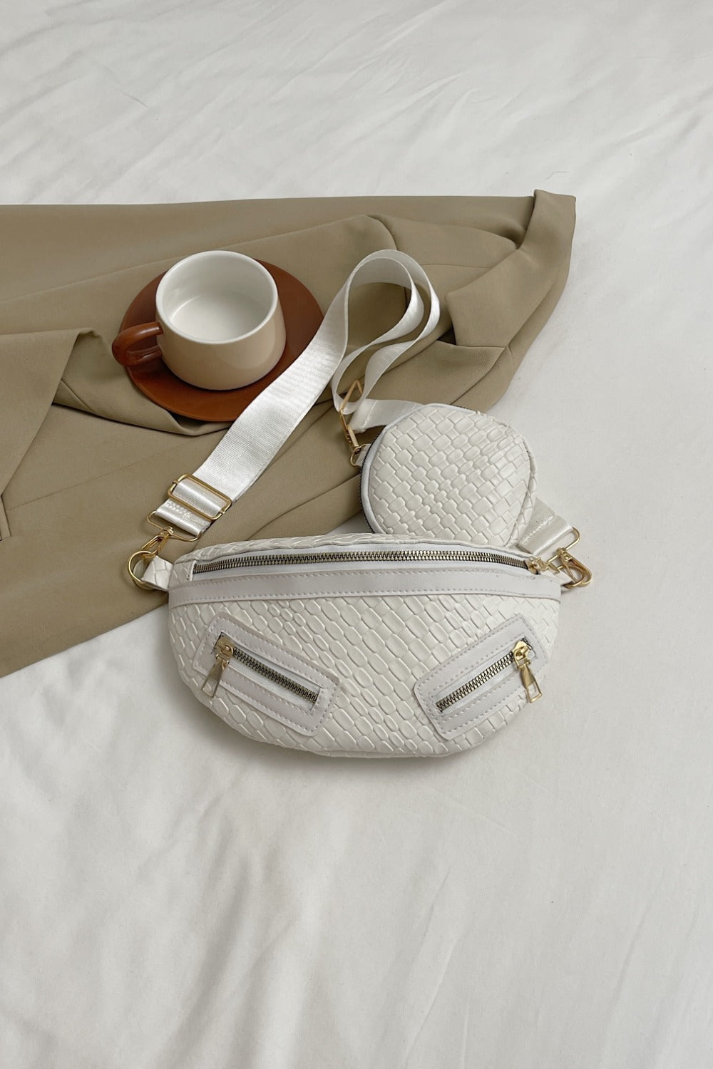 PU Leather Crossbody Bag with Coin Purse