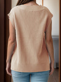 V-Neck Cap Sleeve Knit Vest