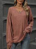 V-Neck Long Sleeve T-Shirt