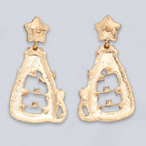 Rhinestone Alloy Cat Earrings