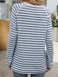 Mandy Striped Round Neck Long Sleeve T-Shirt