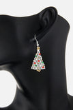 Beaded Christmas Tree Earrings