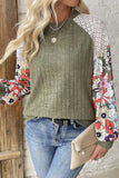 Printed Round Neck Long Sleeve Top