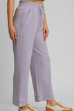 Umgee Drawstring Elastic Waist Wide Leg Pants