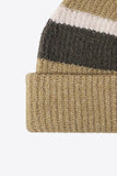 Tricolor Cuffed Knit Beanie