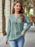 Mandy Notched Long Sleeve T-Shirt