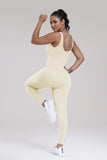 Wide Strap Sleeveless Active Jumpsuit