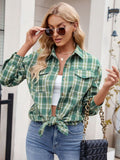 Mandy Plaid Button Up Long Sleeve Shirt