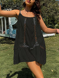 Cutout Scoop Neck Spaghetti Strap Cover Up