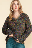 Confetti V-Neck Long Sleeve Sweater