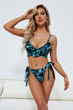 Printed Spaghetti Strap Two-Piece Bikini Set