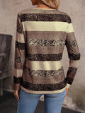 Contrast Striped Long Sleeve T-Shirt