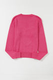 XOXO Round Neck Drop Shoulder Sweater