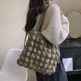 Drawstring Quilted Shoulder Bag