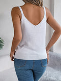 Openwork Scoop Neck Knit Vest