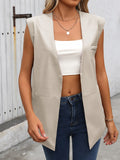 Side Slit Open Front Vest