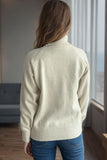 Ribbed Turtleneck Raglan Sleeve Sweater