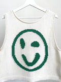 Smiley Round Neck Sweater Vest