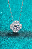 Geometric Moissanite Pendant Chain Necklace