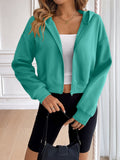 Ivy Lane Zip Up Dropped Shoulder Hooded Jacket