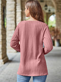 Mandy Notched Long Sleeve T-Shirt