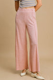 Umgee Elastic Waist Wide Leg Knit Pants