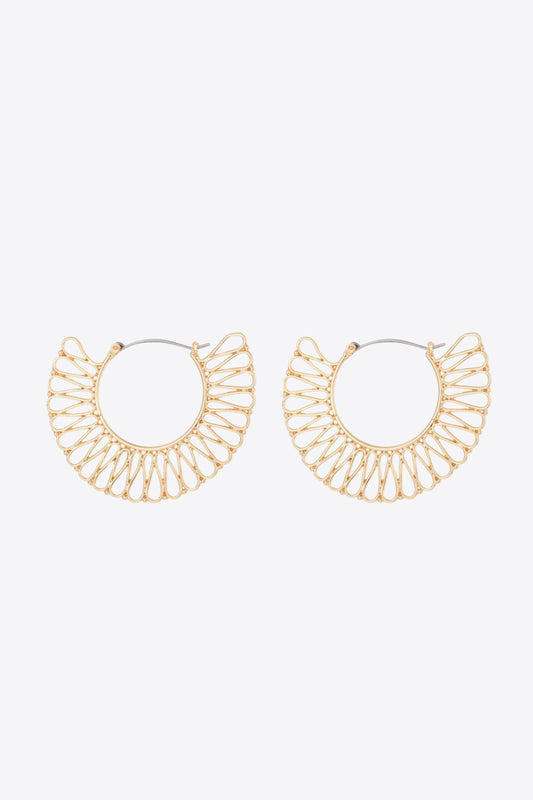 5-Pair Wholesale 18K Gold-Plated Cutout Earrings