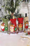 4-Pack Drawstring Christmas Wine Bottle Covers