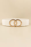 Zinc Alloy Buckle Elastic PU Belt